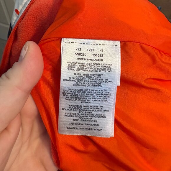 Columbia Baby Black and Orange Puffer Bunting Suit Down Filled 3-6 months winter - Picture 10 of 10